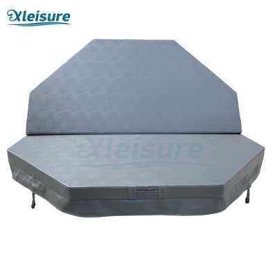 flexibly customized hand-crafted insulation cover vinyl hot tub octagon grey spa cover for massage spa