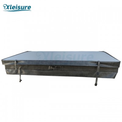 factory-direct high R-value flexibly custom-made PVC leather luxury hot tub spa cover in graphite for Balboa hot tub