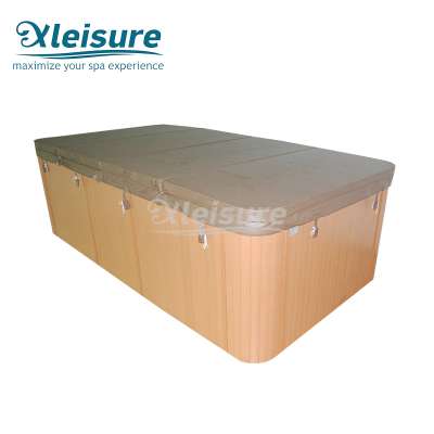 Foldable aqua advantage light brown floating hot tub cover insulation replacement