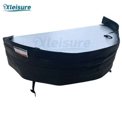 factory-direct high R-value outdoor whirlpool round spa hot tub cover / lid in grey for Balboa hot tub