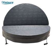 best-selling outdoor waterproof durable custom spa cover for hot tubs round leather outdoor whirlpool tub cover for massage spa