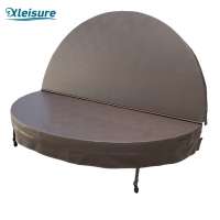 hot sales outdoor waterproof durable custom spa cover for hot tubs round leather outdoor whirlpool tub cover for massage spa